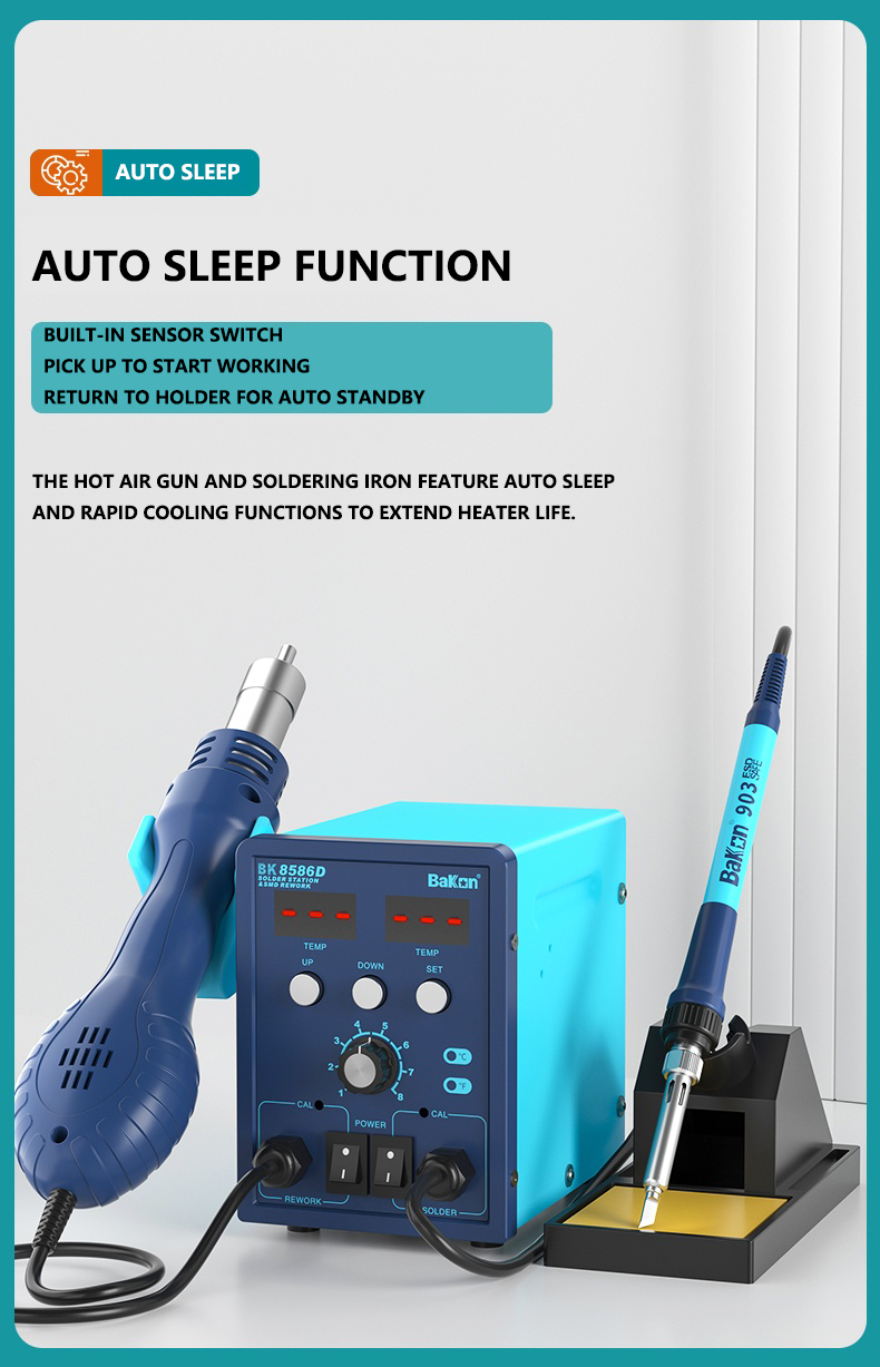 BK8586D 2-in-1 air gun soldering station 2