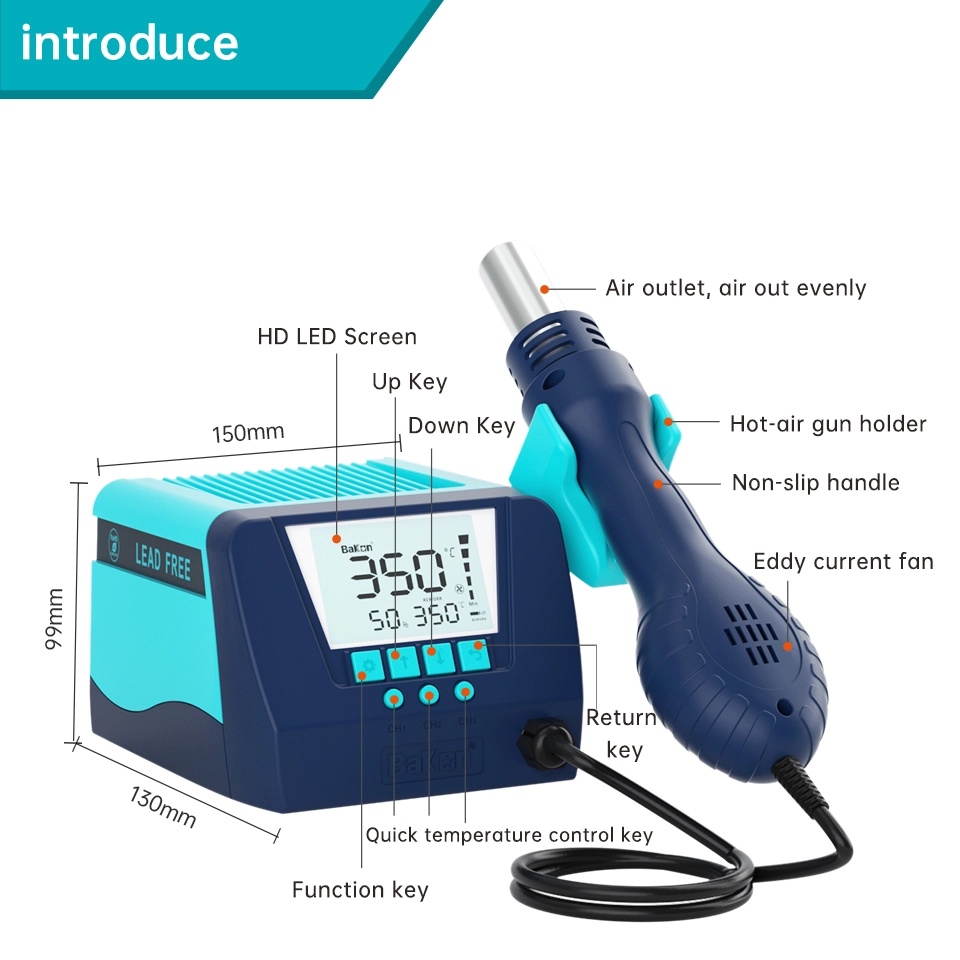 BK880 Hot Air Rework Desoldering Station 9