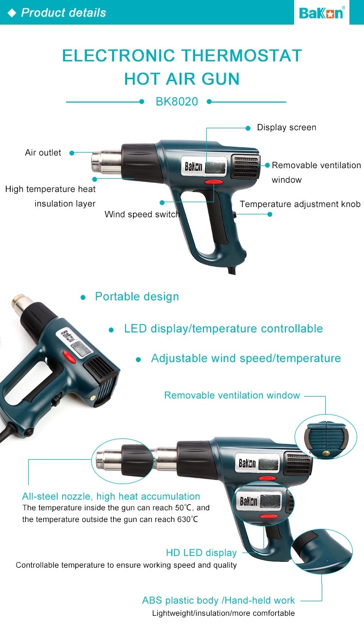 BK8020 hot blower heat gun 4
