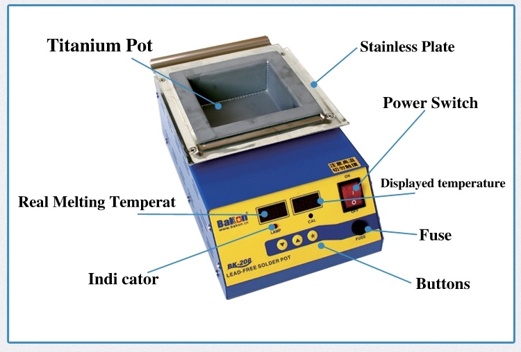 BK201/202/203/204 solder pot soldering tin stove 3
